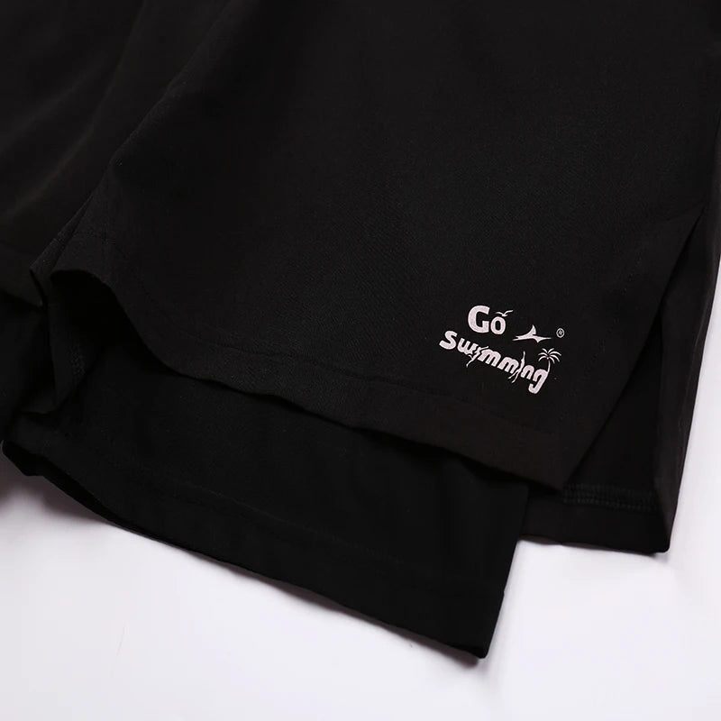 waveluxe long trunks - black