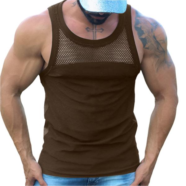 bold u-neck sleeveless men's vest