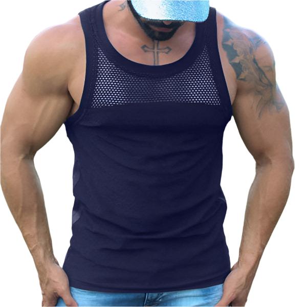 bold u-neck sleeveless men's vest