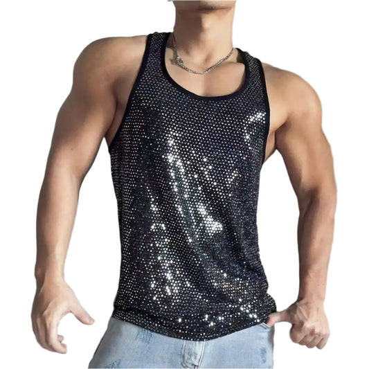 GlimmerFlex Sequin Tank Top