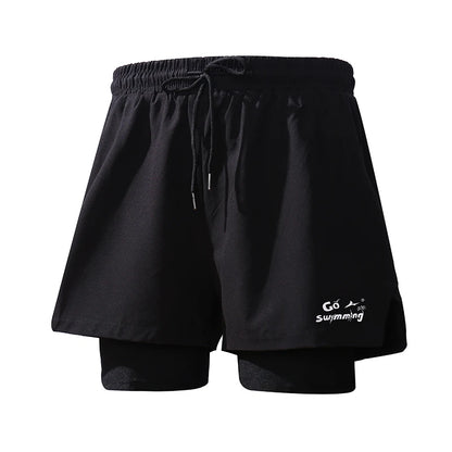 WaveLuxe Long Trunks - Black
