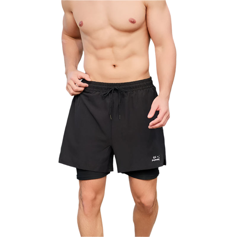 waveluxe long trunks - black