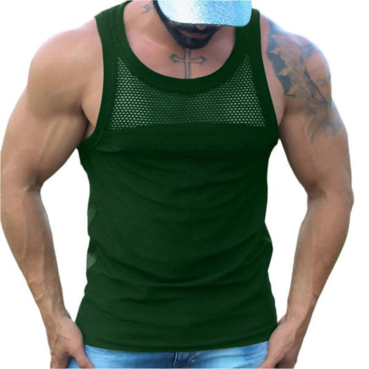 Bold U-Neck Sleeveless Men's Vest